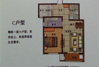 1室2廳1衛(wèi)  75平米