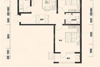 2室2廳1衛(wèi)  88.81平米